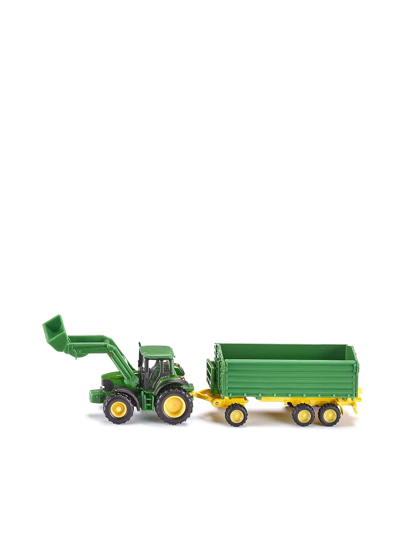 SIKU | John Deere mit Frontlader und Anhänger | 